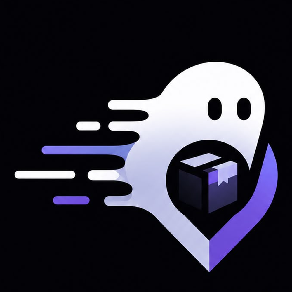 The GhostPatch ghost, mid-delivery